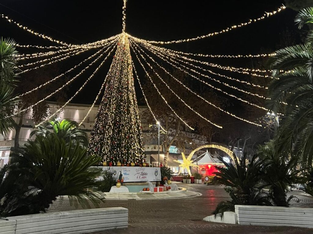 Piazza Fontana con l'albero di Natale